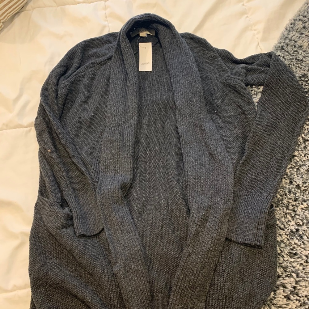 Knitted grey sweater